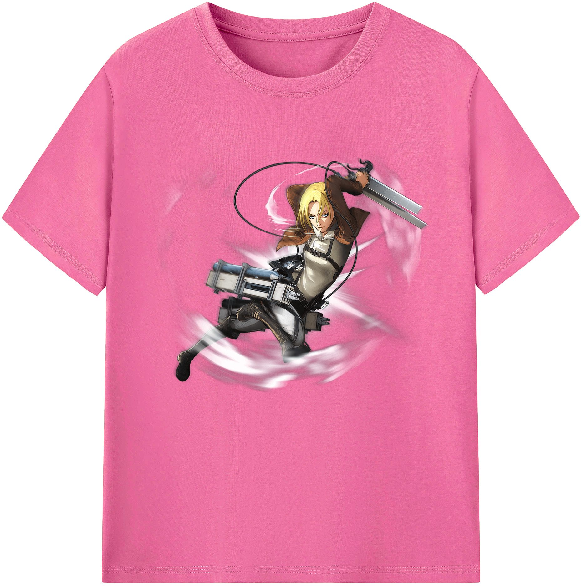 （画像用） 進撃の巨人 アニ・レオンハート Attack on Titan Annie Leonhart レディースカジュアルプリントTシャツ（綿100％）